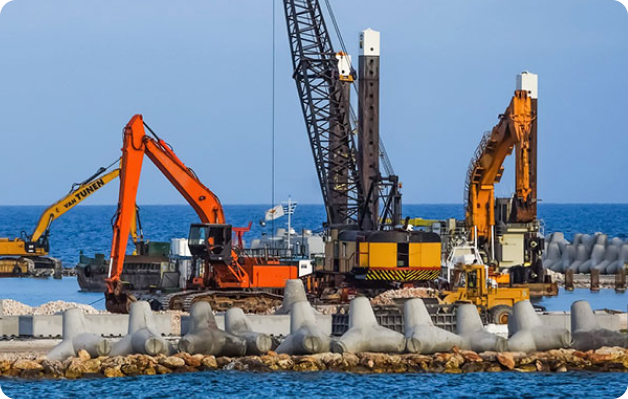 mining machines in water